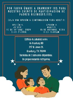 Bilingual Parent Engagement Flyer